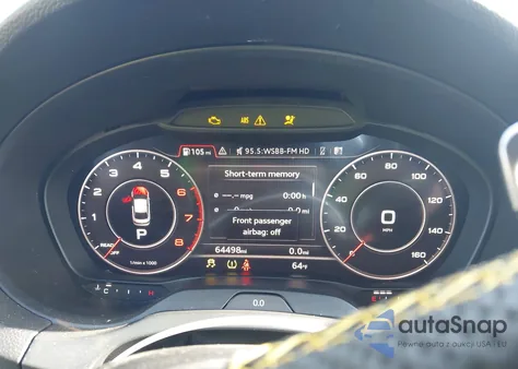 2018 Audi A3 2.0T Premium/2.0T Tech Premium z USA, uszkodzony, nr VIN WAUAUGFF2J1047262